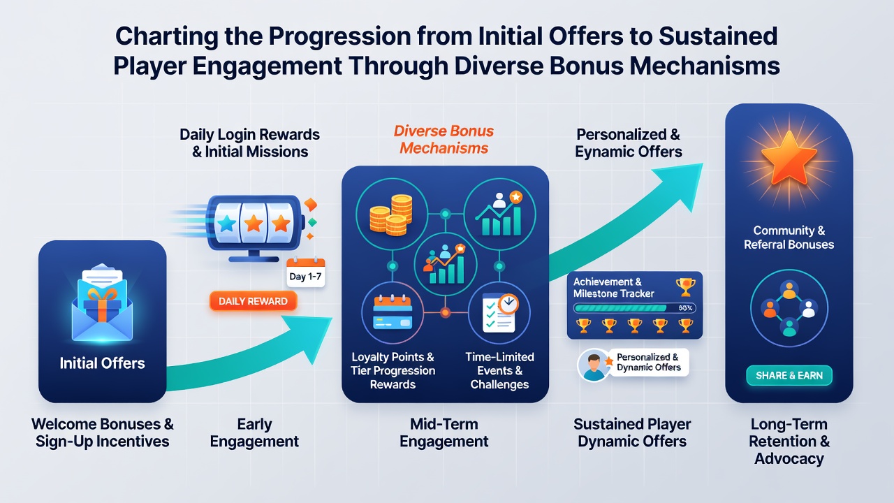 Visual representation of loyalty tiers and VIP progression in online casino systems