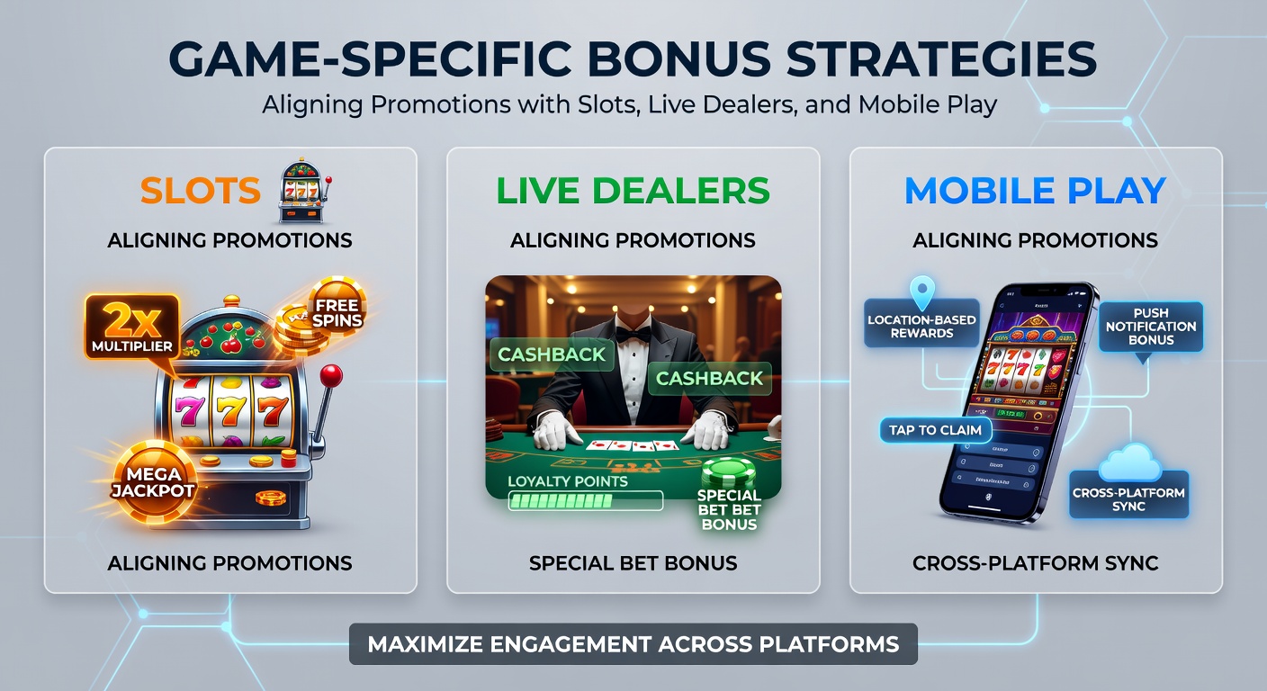 Vibrant display of slot reels spinning with bonus overlays, live dealer blackjack tables in action, and a mobile phone screen showing tailored casino promotions