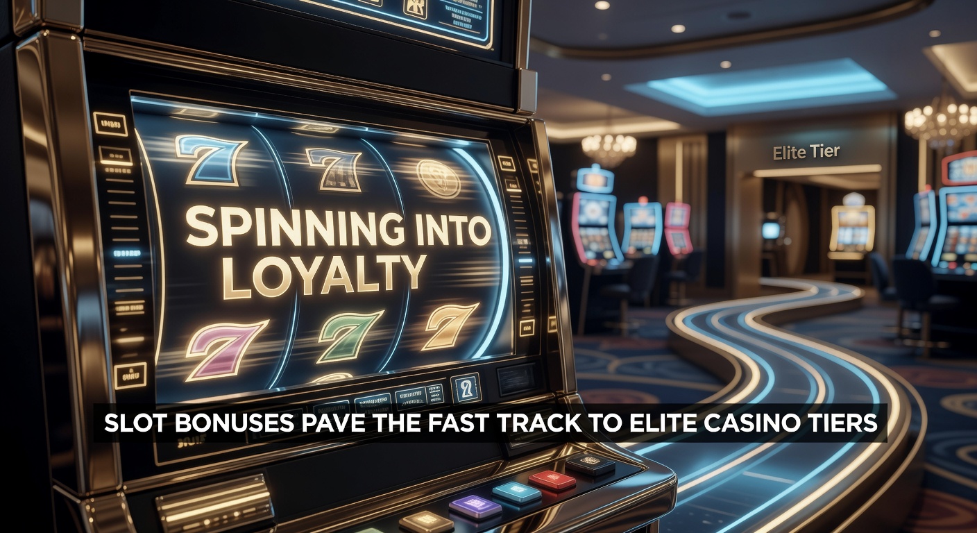 Dynamic slot reels exploding with bonus symbols, overlaid on a glowing ladder climbing toward elite VIP crown tiers