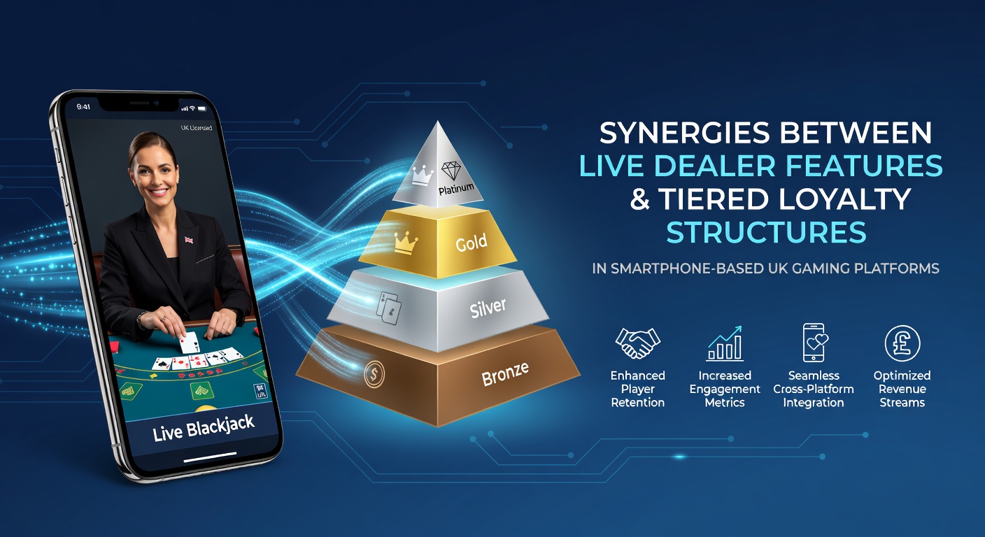 Smartphone screen displaying a live dealer blackjack table alongside a loyalty tier progress bar in a UK gaming app