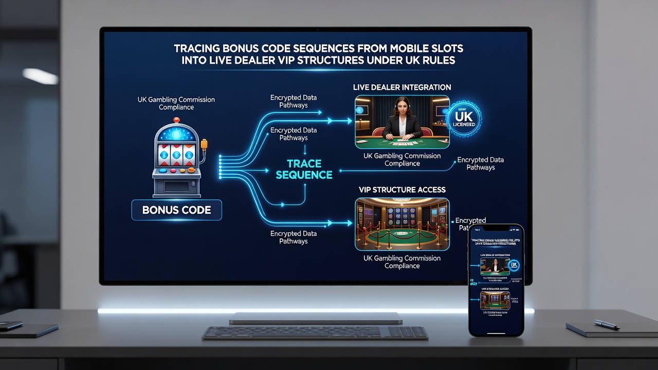 Flowchart of bonus code integration from mobile slots to live dealer VIP tiers